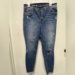 Kut from the Kloth High Rise Blue Distressed Jeans